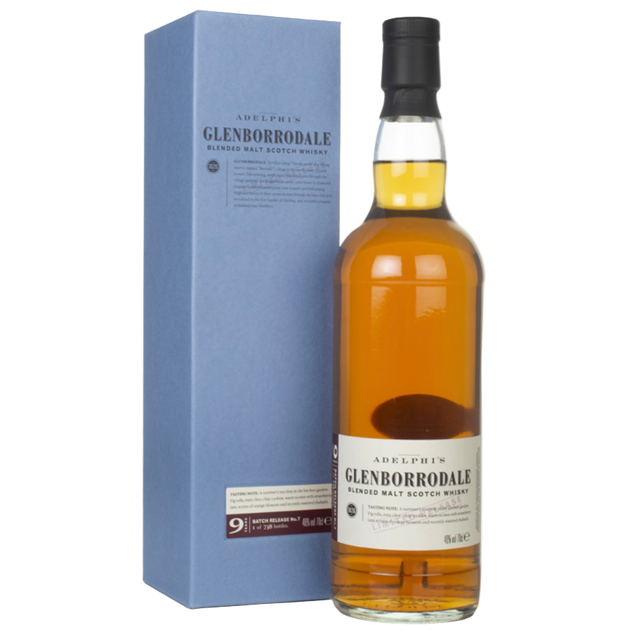 Adelphi Glenborrodale 9 Year Old Batch 7 whisky bottle and box