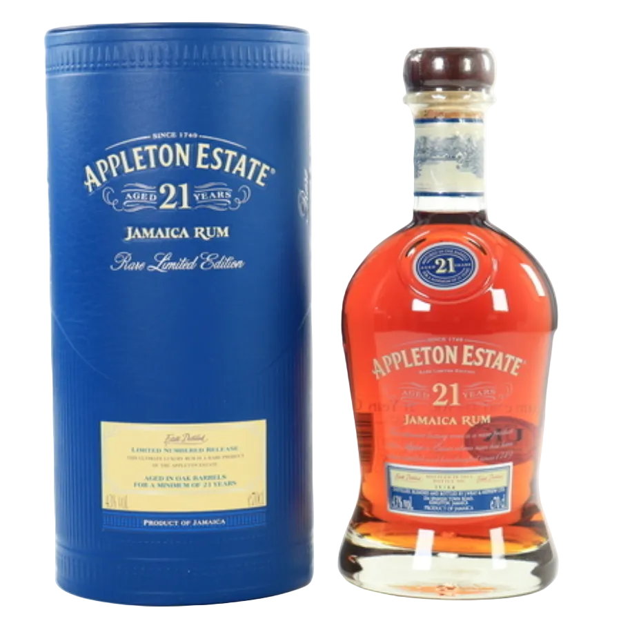 Appleton Estate 21 Year Old Jamaican rum with box
