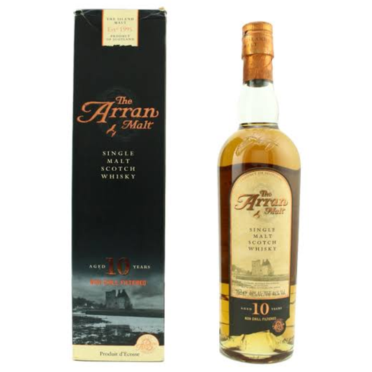 Arran 10 Year Old single malt Scotch whisky with original presentation packaging