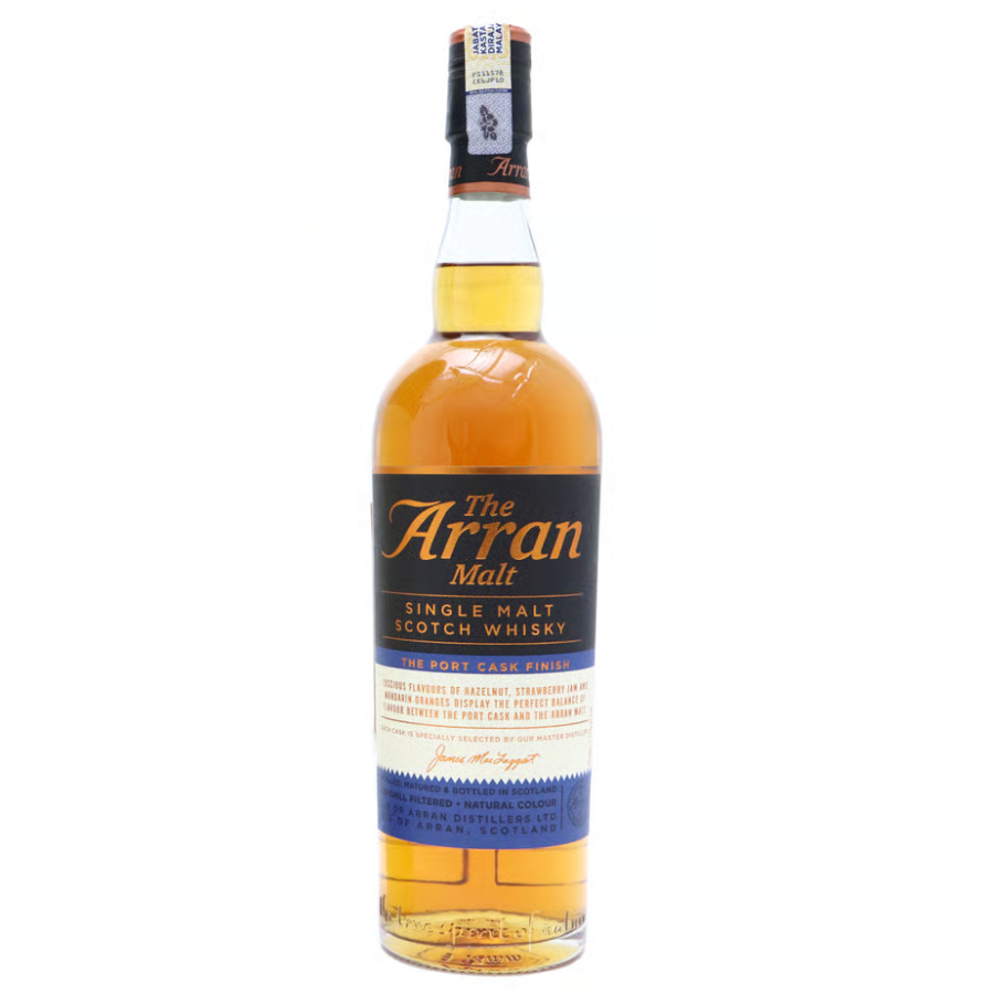 Bottle of The Arran Malt Single Malt Scotch Whisky on a white background