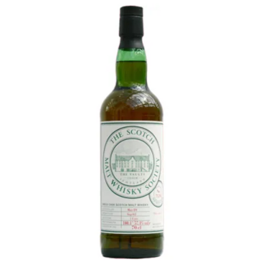 Aultmore 1989 SMWS 73.10 Pure Velvet single cask whisky bottle.