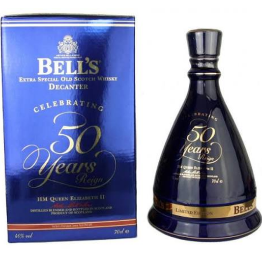 Bell’s 8 Year Old Golden Jubilee 2002 Queen Elizabeth II ceramic decanter 750ml 43% with original box