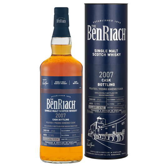 BenRiach Single Malt Scotch Whisky bottle and packaging on a white background