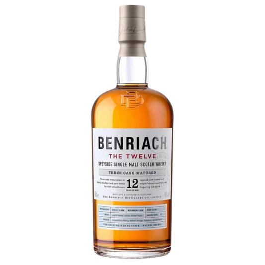 Beriach the twelve 12yo Scotch Bottle in the white background.