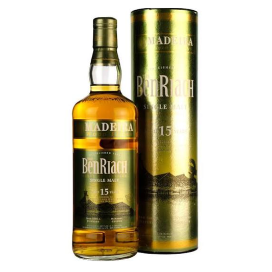 BenRiach 15 Year Old Madeira Cask whisky with presentation box