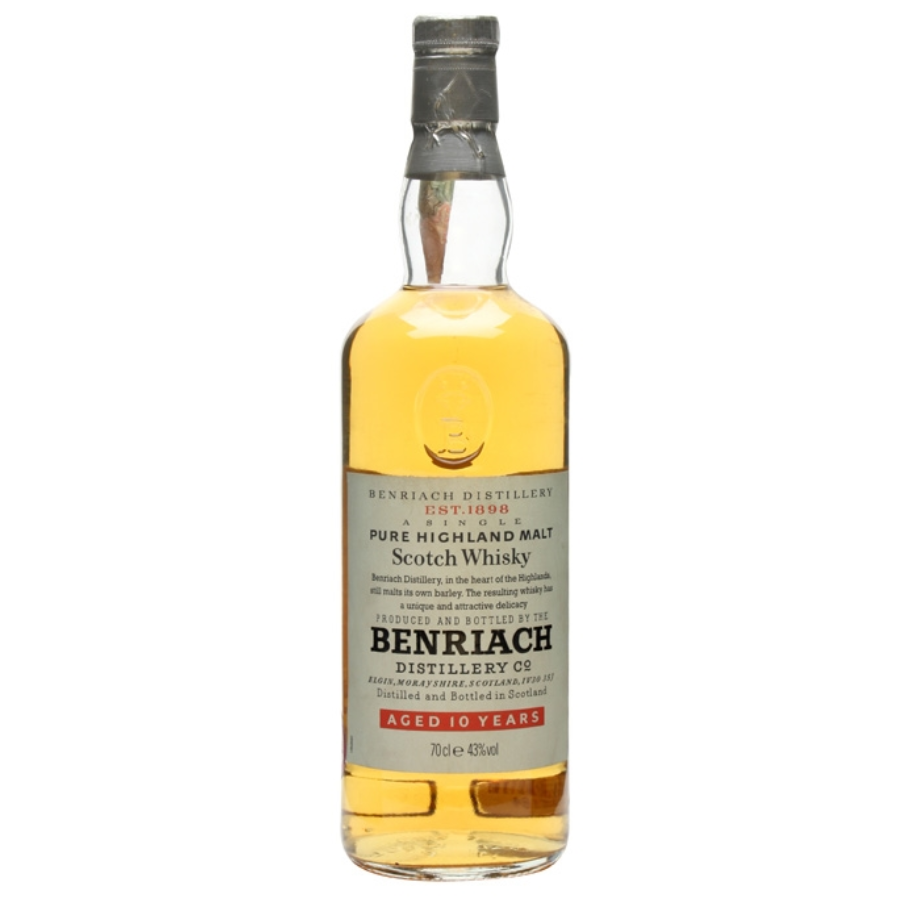 Benriach Scotch Whisky bottle on a white background