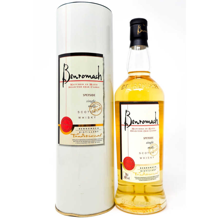Benromach Traditional Speyside Single Malt Scotch Whisky 750ml 43% with original presentation tube
