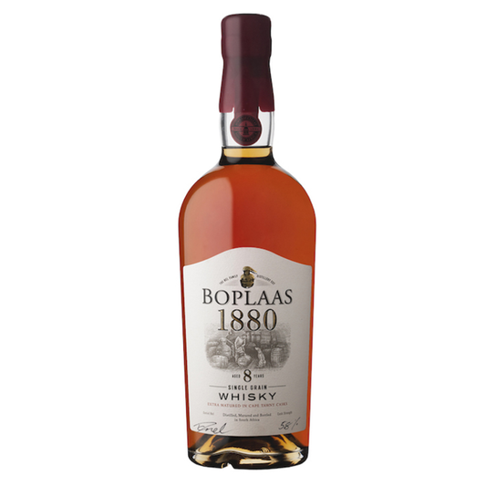 Bottle of Boplaas 1880 Whisky on a white background