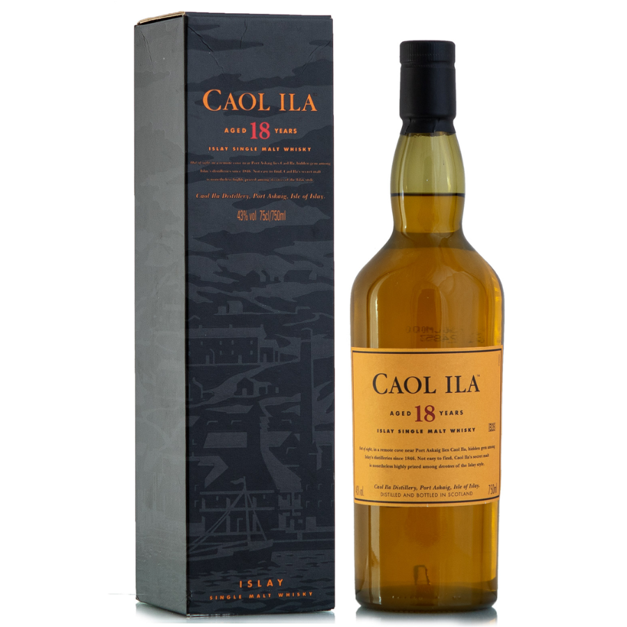 Caol Ila 18 Year Old Islay single malt Scotch whisky 750ml 43% ABV with original packaging