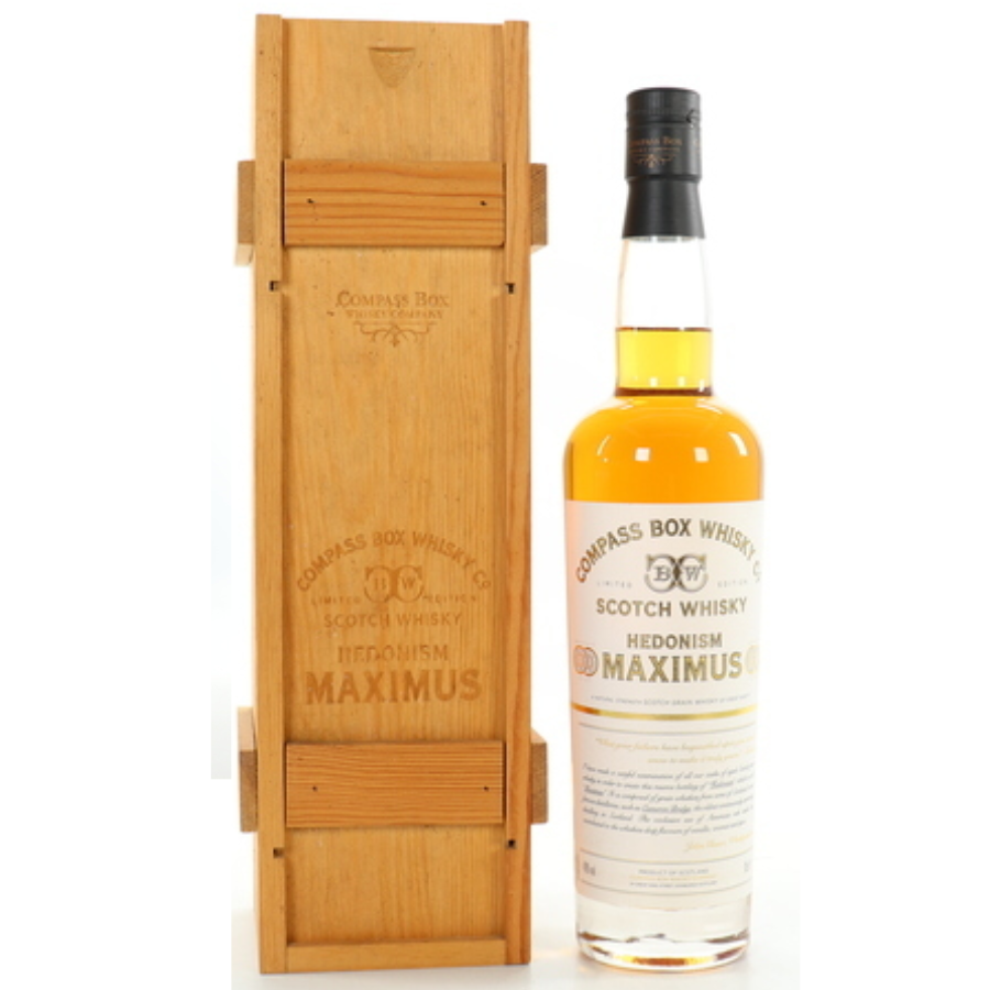 Compass Box Hedonism Maximus 2007 blended grain Scotch whisky with original presentation packaging