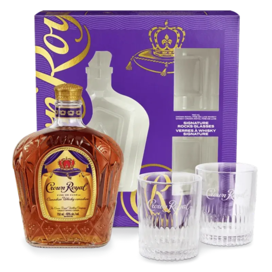 Crown Royal Fine De Luxe Whisky Glass with box