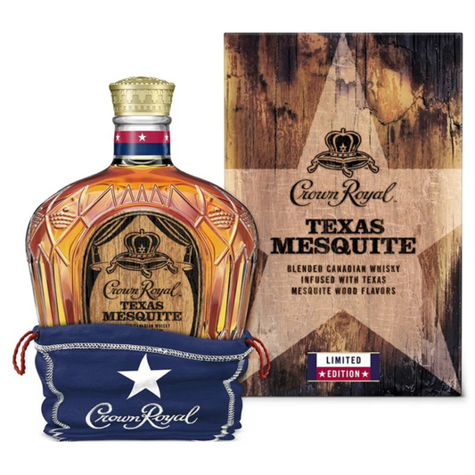 Crown Royal Texas Mesquite Whisky bottle with box