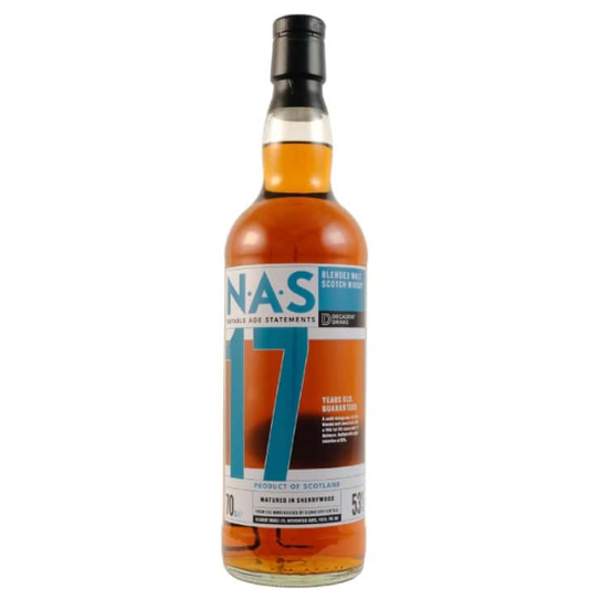 Decadent Drinks 17 Year Old Blended Malt Notable Age Statements 53% whisky bottle
