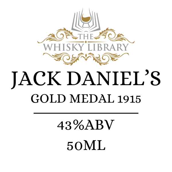 Jack Daniel's Gold Medal 1915 label from The Whisky Library on a white background