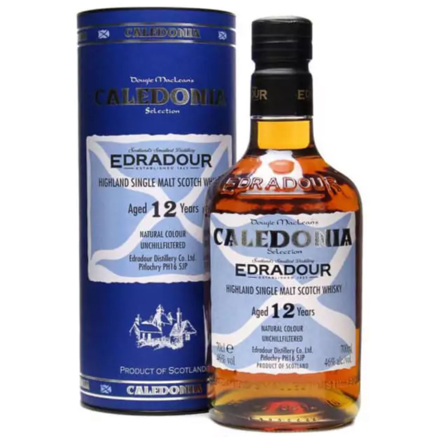 Edradour Caledonia 12 Year Old bottle and box