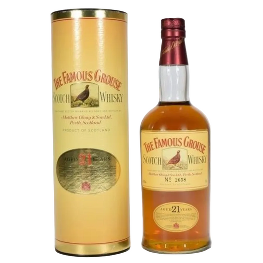 The Famous Grouse Scotch Whisky 21 Year old Whisky and the case