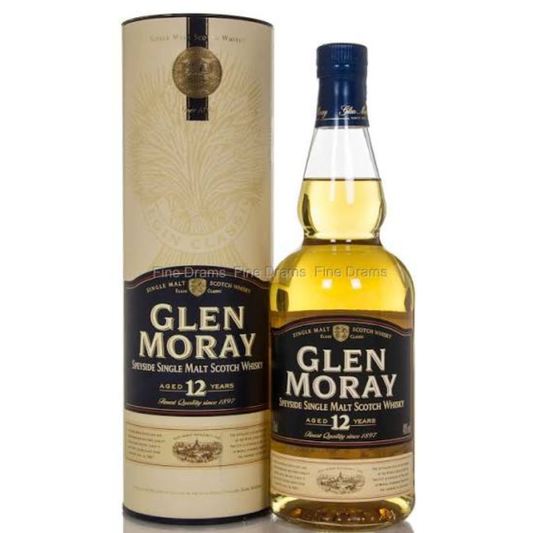 Glen Moray 12 Year Old Speyside Single Malt Scotch Whisky bottle