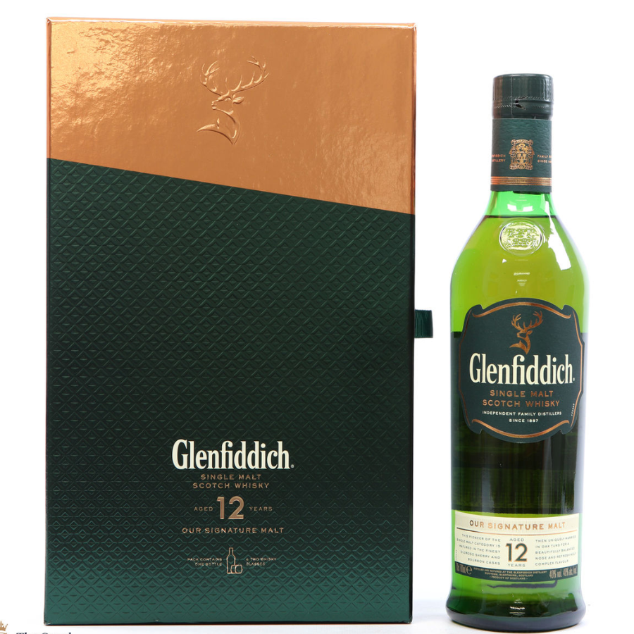 Glenfiddich 12 Year Old gift set including two branded tumblers