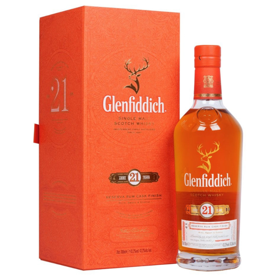 Glenfiddich 21 Year Old Gran Reserva whisky with box