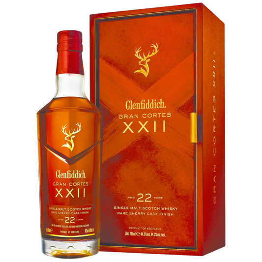 Glenfiddich Gran Cortes XXII 22 Year Old Single Malt Scotch Whisky with box