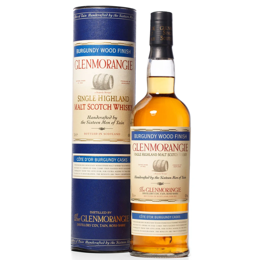 Glenmorangie Burgundy Wood Finish 750ml 43% with original presentation tube