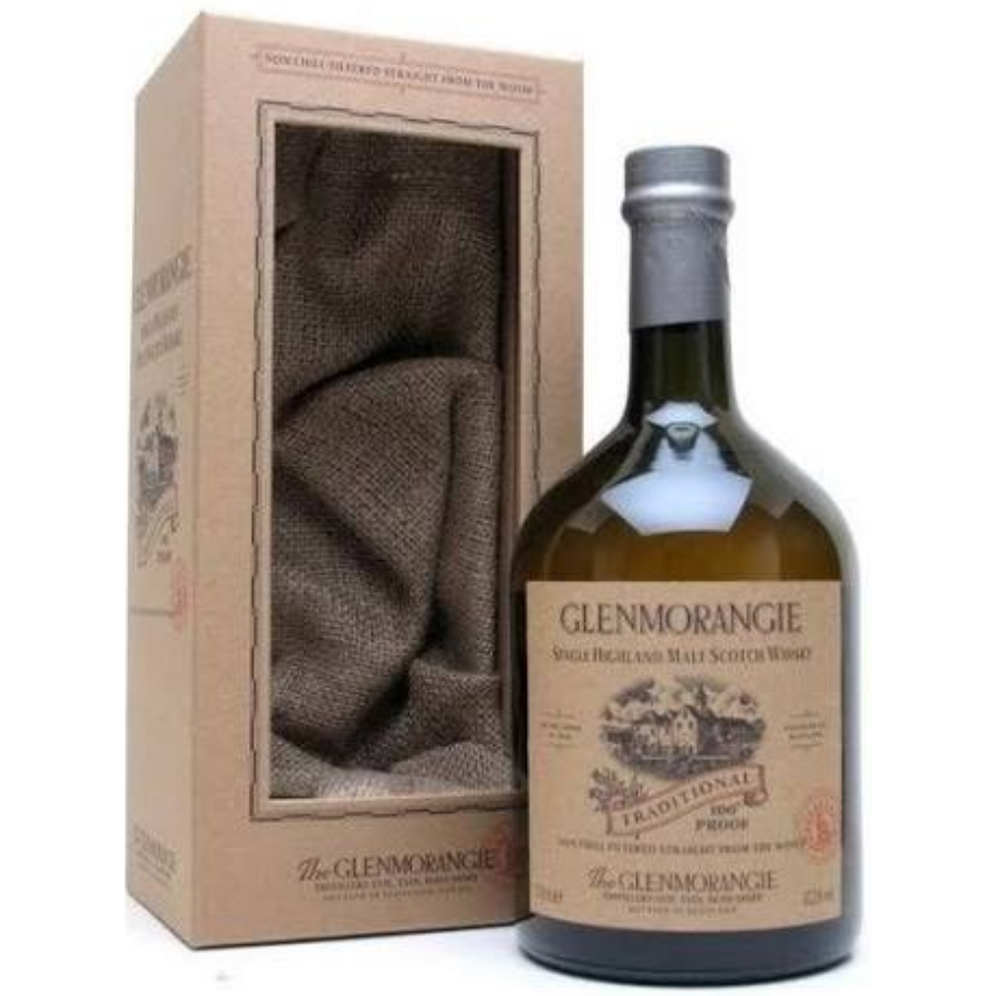 Glenmorangie Traditional 100 Proof vintage presentation with original box