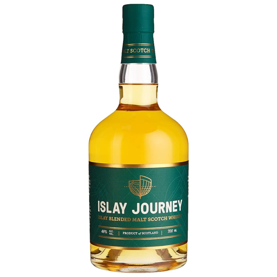 Islay Journey whisky bottle on a white background