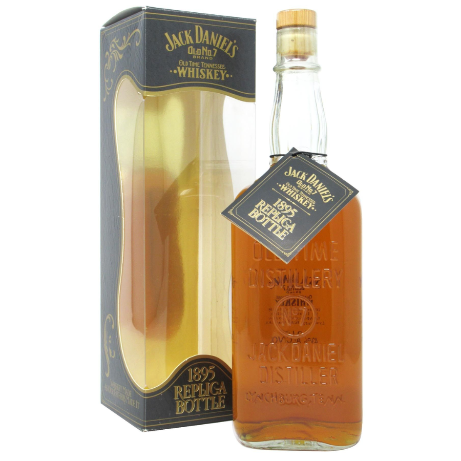 Jack Daniel's replica bottle with packaging on a white background