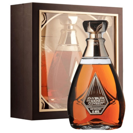 John Walker & Sons Odyssey whisky bottle with display box