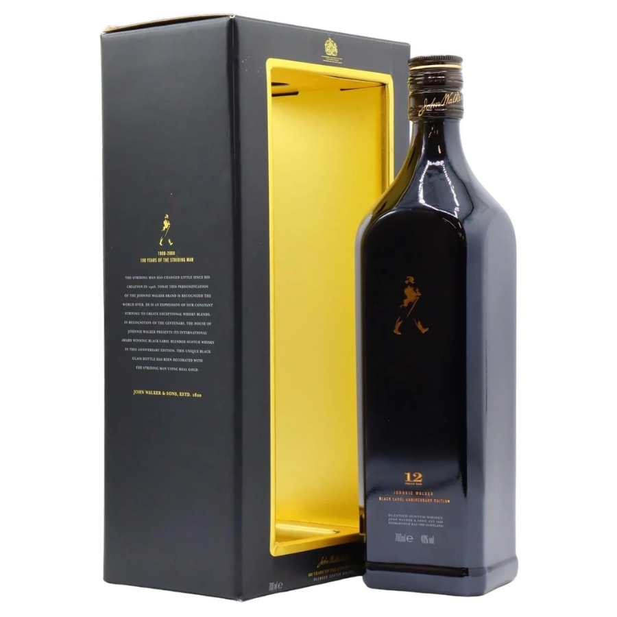 Johnnie Walker Black Label 12YO Anniversary Edition with box