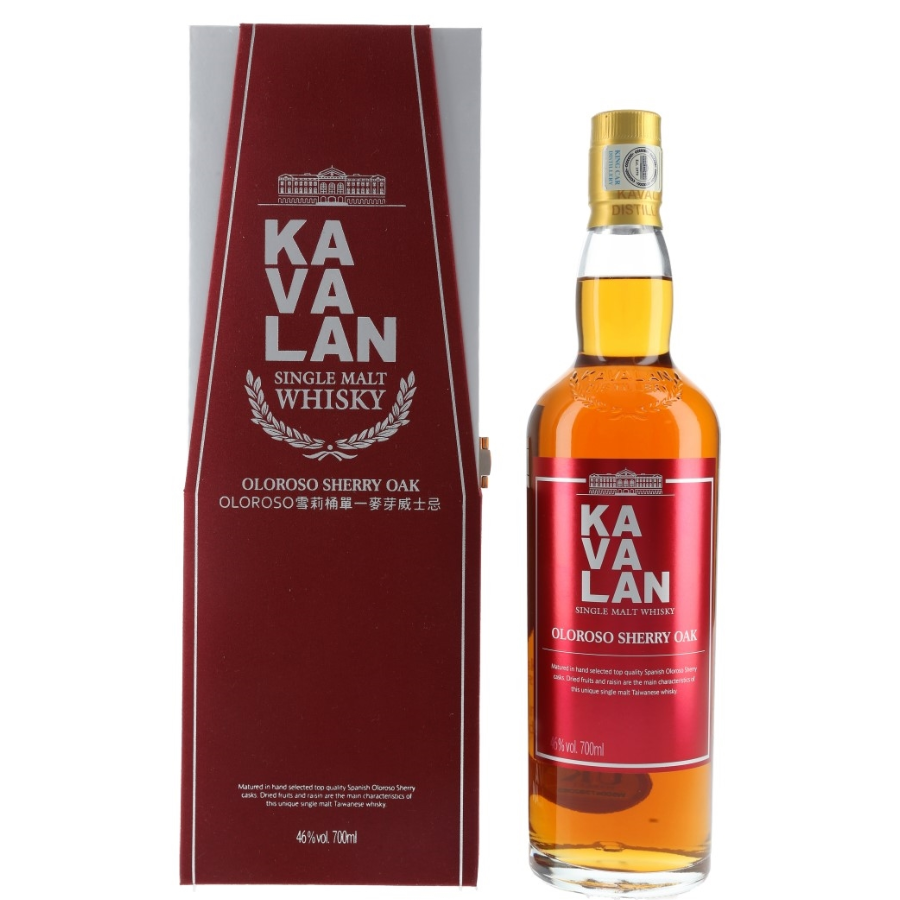 Kavalan Oloroso Sherry Oak Single Malt Whisky 46% ABV with presentation box
