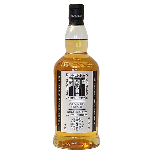 Kilkerran 20th Anniversary 8yo Single Cask Scotch Bottle on a white background