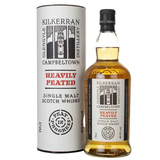 Kilkerran Heavily Peated Batch No.2 whisky bottle with box