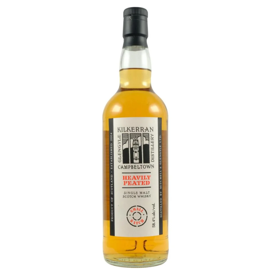 Kilkerran Heavily Peated Batch 12 bottle on a white background