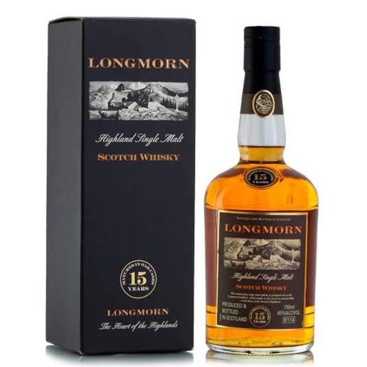 Longmorn 15 Year Old Speyside single malt with presentation box