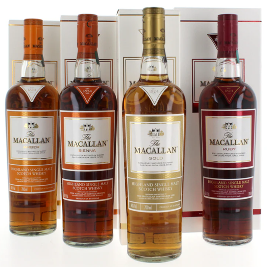 Macallan 1824 Series Set (Gold, Amber, Sienna and Ruby)