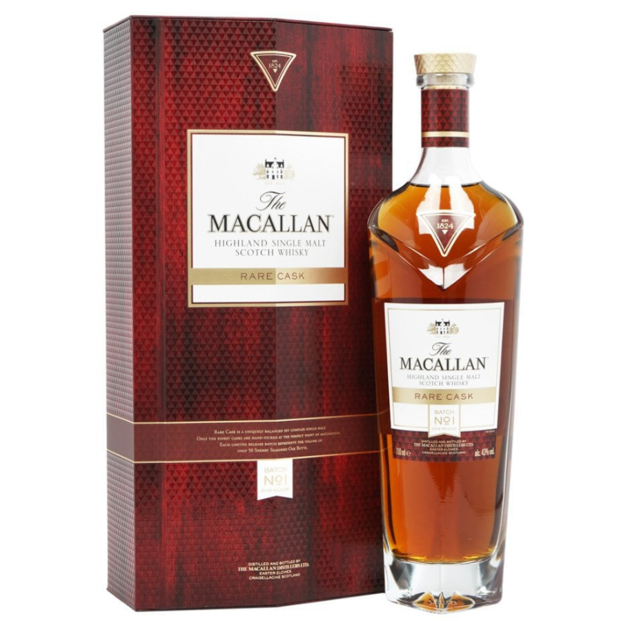 Macallan Rare Cask Batch No.1 2019 bottle with presentation box