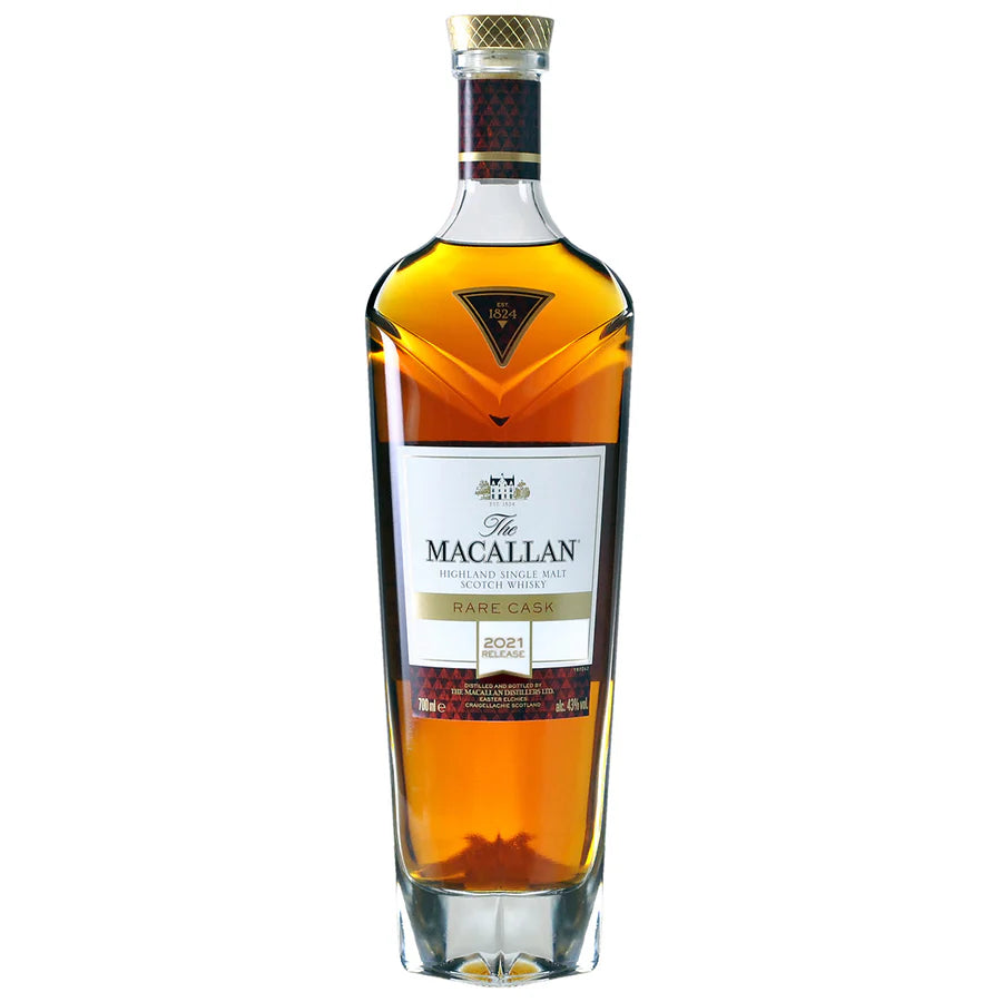 Macallan Rare Cask 2021 Bottle in the white background.