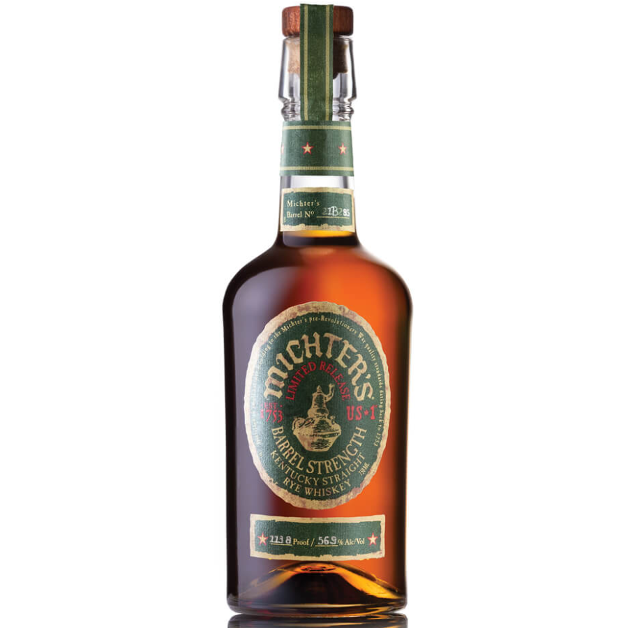Michter’s US1 Barrel Strength Kentucky Straight Rye Whiskey 750ml 55.3% ABV 110.6 proof