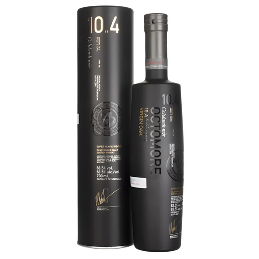 Octomore 10.4 3 Year Old Virgin Oak whisky with box