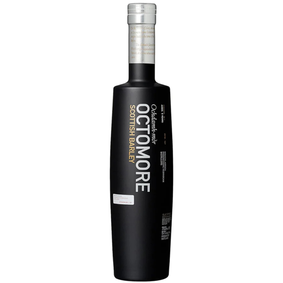 Octomore 6.1 5 Year Old single malt whisky bottle