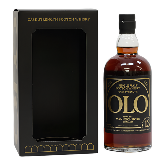 Mannochmore 13 Year Old whisky bottle and OLO box