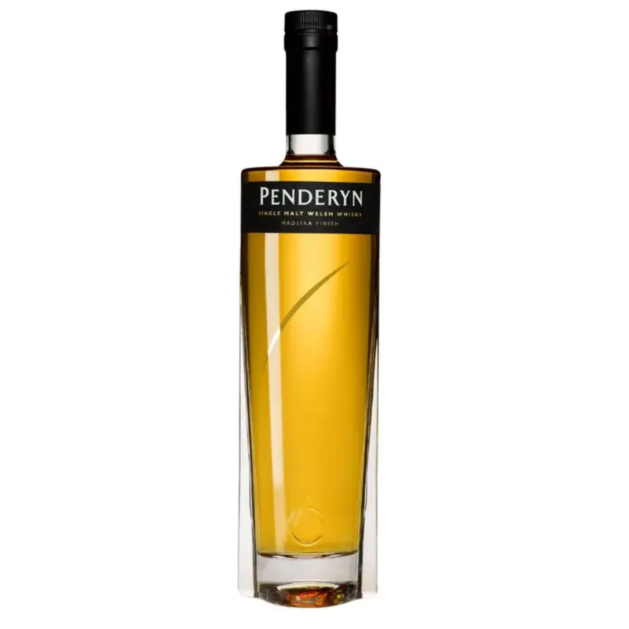 Penderyn whisky bottle on a white background