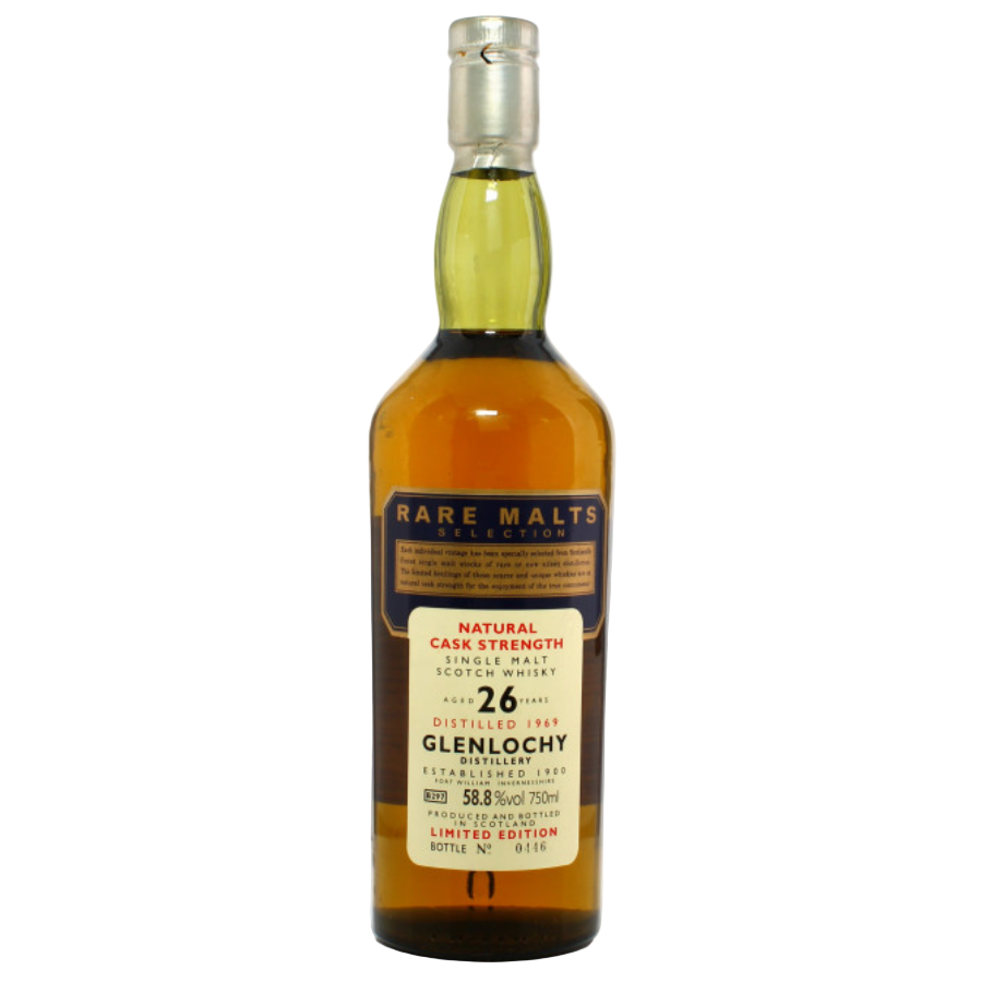 Glenlochy 1969 26 Year Old Rare Malts Selection bottle on a white background