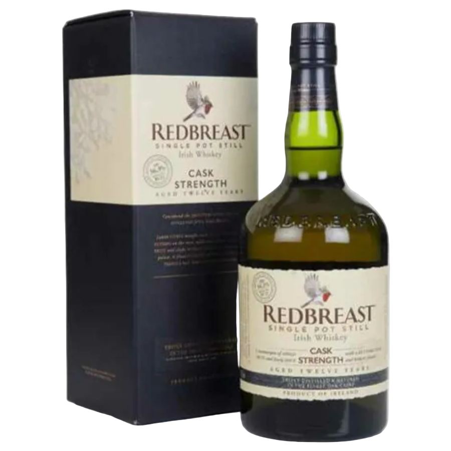 Redbreast whiskey bottle and packaging on a white background