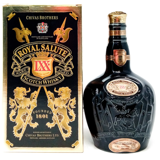 Royal Salute LXX 21 Year Old whisky with presentation box