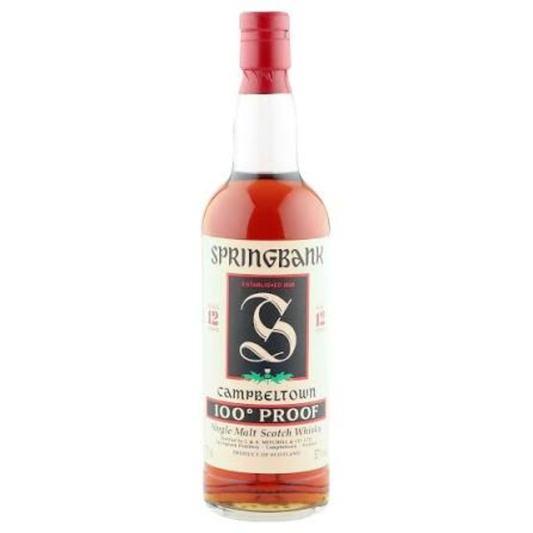 Springbank 12 Year Old Green Thistle 57% ABV vintage whisky bottle