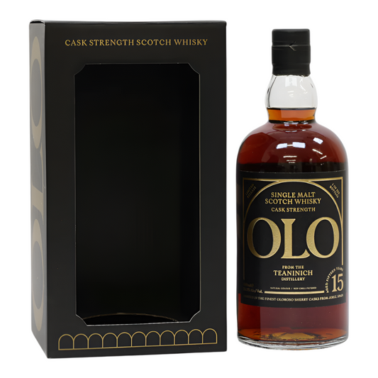 Teaninich 15 Year Old whisky bottle and OLO box