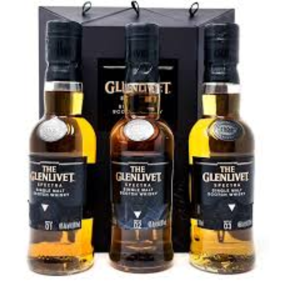 The Glenlivet Spectra 3 x 20cl mystery single malt whisky gift set
