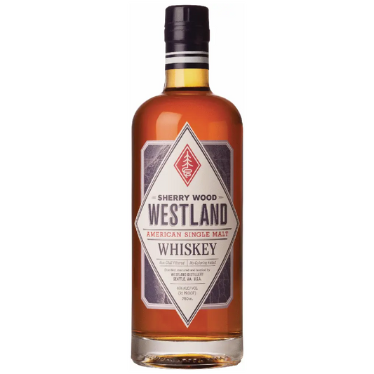 Westland American Single Malt Whiskey bottle on a white background